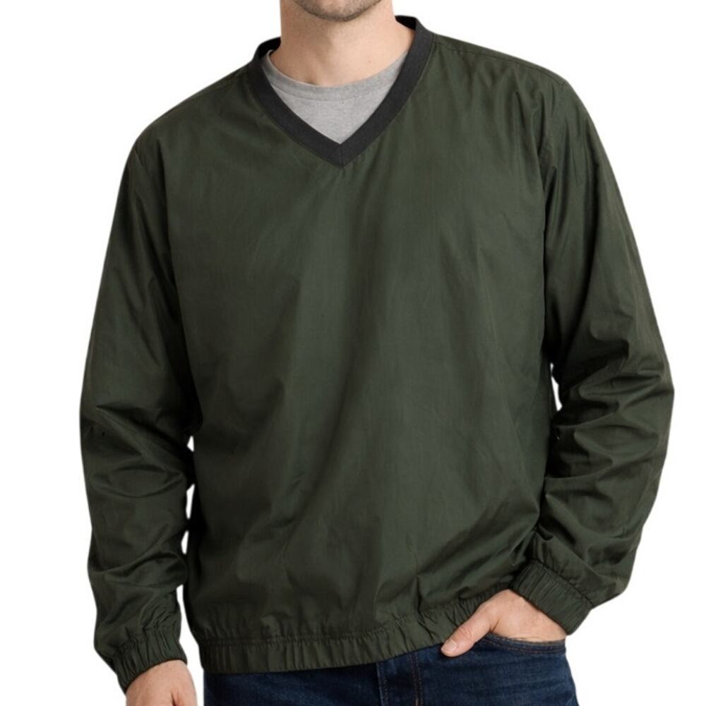 Izod Xtreme Function Golf Windbreaker Pullover Green Large NWT